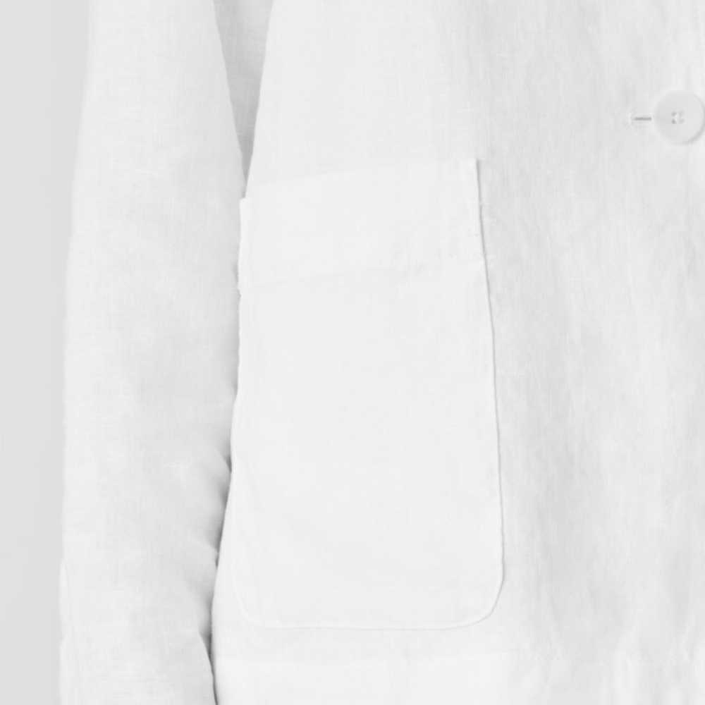 Eileen Fisher High Collar Organic Linen Jacket
NWT in White - Picture 5 of 13